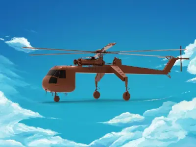 Sikorsky S-64 Skycrane 3D model
