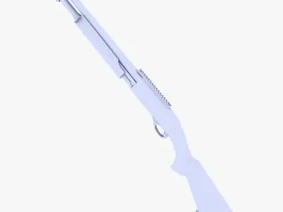 12GA Pump Action Shotgun 2 Low-poly 3D model