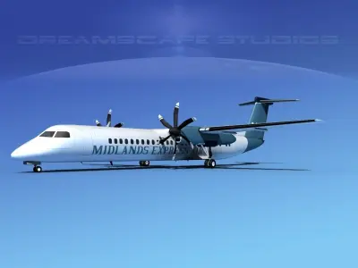 Dehaviland DHC-8 400 Midlands Express 3D model