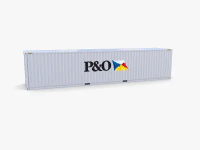 40ft Shipping Container PO v2 3D model