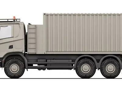 Truck R500 XT 6x6 container 2022 3D model