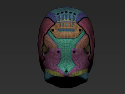 Futuristic Enforcement Helmet 3D model