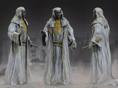 King Baldwin IV Low-poly 3D model