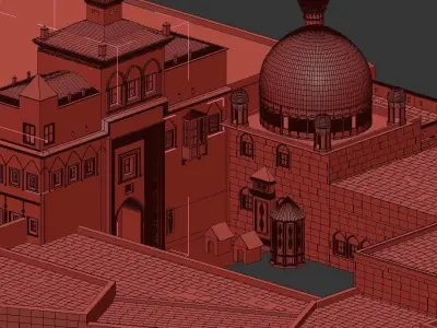  Historic Islamic Palace - Ishak Pasha Palace - Only Model 3D model
