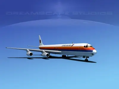 Douglas DC-8-63F United Cargo 3D model