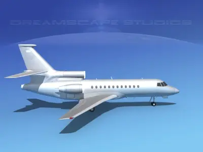 Dassault Falcon 900 Bare Metal 3D model