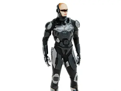 MECHA SOLDIER-C Rigged for Unreal Engine - Unity - MIXAMO  3D model