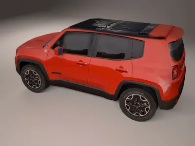 Jeep Renegade 2016 4X4 Low-poly 3D model