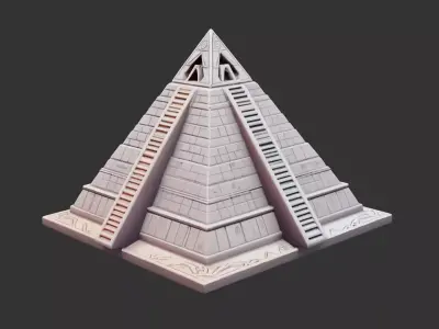 Low poly pyramide - Game ready asset Low-poly 3D model