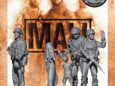      Modern Bundeswehr Soldier Mali 1-35 3D print model