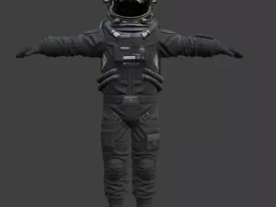 Realistic Astronaut Space Suit 3D model 5