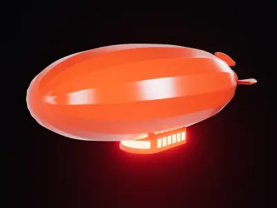 Game model of dirigable 3D model