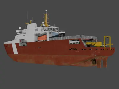 Arctic and Offshore Patrol Ship Low-poly 3D model