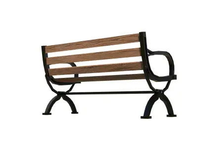 Wooden Bench 3D Model Low-poly 3D model purchase
