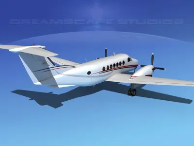 Beechcraft 350 Super King Air V13 3D model