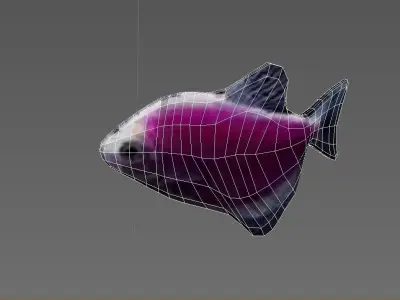 glofish rigged lowpoly Low-poly 3D model