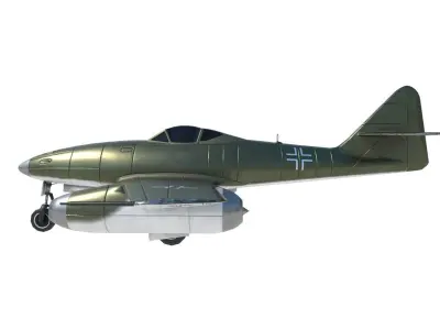 Messerschmidt me262 aircraft airplane fighter Low-poly 3D model