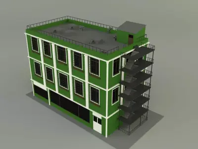 green building 65 3D model