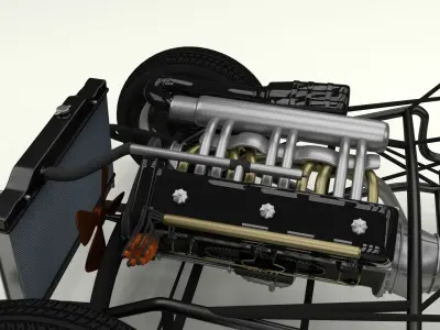 Mercedes 300SL Roadster Chassis 3D model