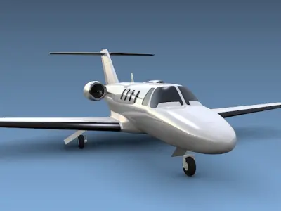 Cessna Citation cj1 private jet 3D model