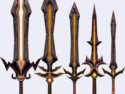 3DRT-Fantasy arms vol-2 Low-poly 3D model