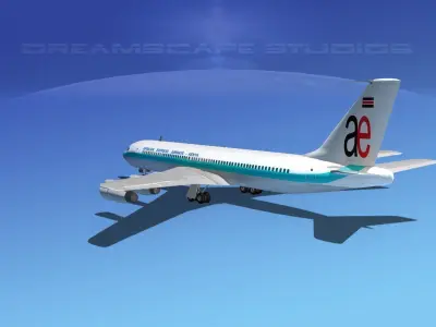 Boeing 707 African Express 3D model