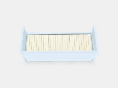 HEMNES Daybed frame with 3 drawers Free low-poly 3D model