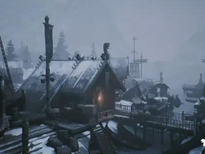 Viking Village Environment Megapack -Modular- Interiors - UE-FBX Low-poly 3D model