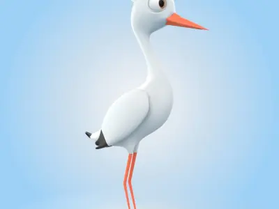 Stork 3D model