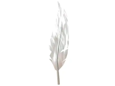 Feathers v1 011 Low-poly 3D model