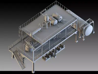 4- Chemical Plant- Full Units 3D model