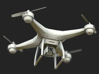 QUADCOPTER DRONE Low-poly 3D model