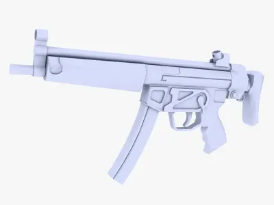 MP5 Submachine Gun Low-poly 3D model buy