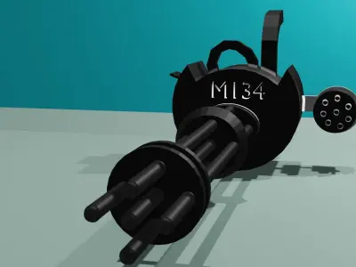 M134 Machine gun  3D model