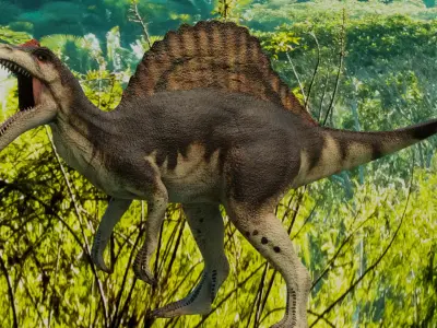 Spinosaurus Animated Low-poly 3D model