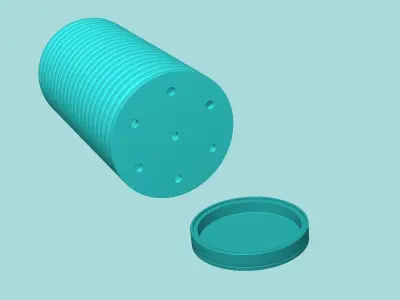 Vase 19 with Plate - Simple Plant Pot - Home Decor Free 3D print model