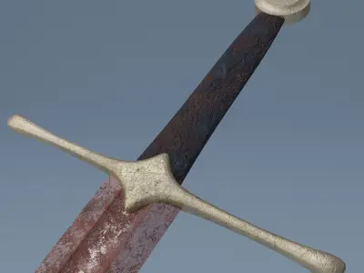 Sword two swords Low-poly 3D model