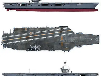 Set of 2 Navy ships 3D model