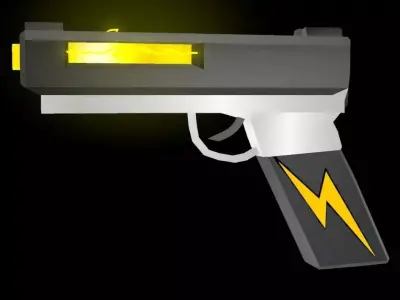 Electric Pistol Free low-poly 3D model
