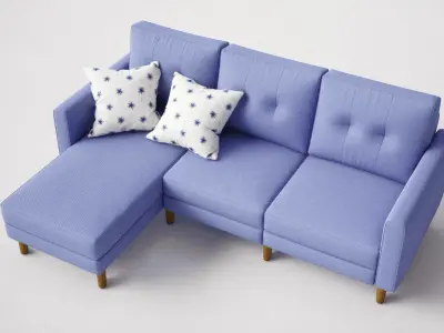 Burrow Nomad Chaise Sofa Free 3D model