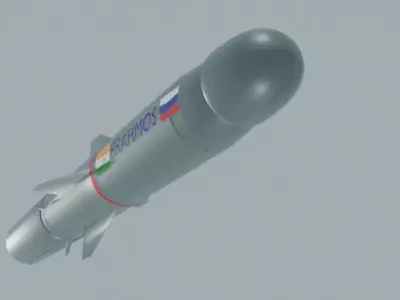 Brahmos Missile Free low-poly 3D model