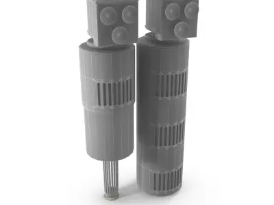 Internal aquarium filter Low-poly 3D model