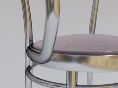 Metal Frame Dining Chair Free 3D model