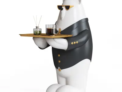 Sculpture Modern Bear Polar 3D model