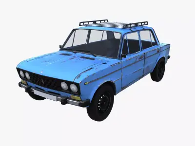 VAZ 2106 Base and Wheels FREE Free 3D model