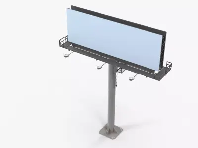 Billboard 1 Low-poly 3D model