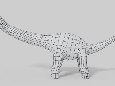 3D Argentinosaurus Model dinosaur statue Low-poly 3D model