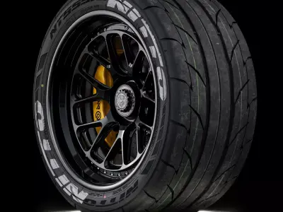 Nitto NT555 R2 Drag Radial 315 35R20 XL 106W 3D model