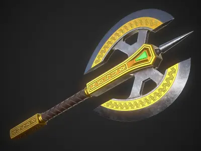Fantasy Axe 04B Low-poly 3D model