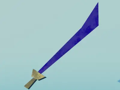 Dragon longsword Low-poly 3D model